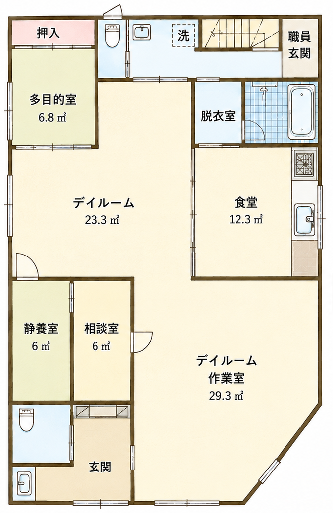 施設1階レイアウト